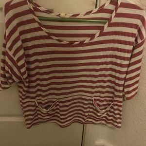 Stripped pink and white shirt